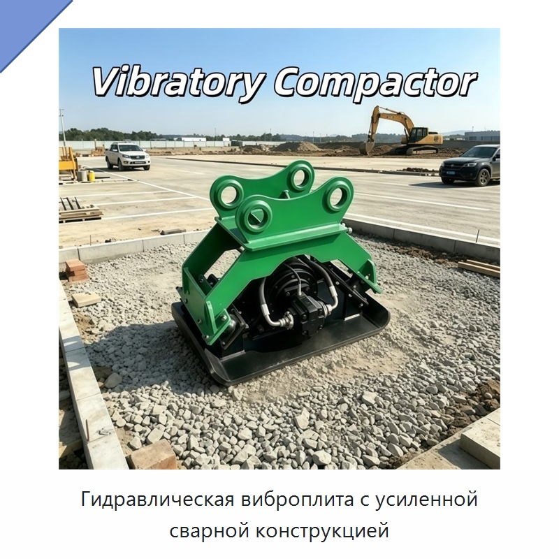 Гидравлическая виброплита с усиленной сварной конструкцией — Навесное оборудование для строительной техники