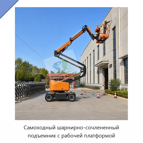 Самоходный шарнирно-сочлененный подъемник с рабочей платформой